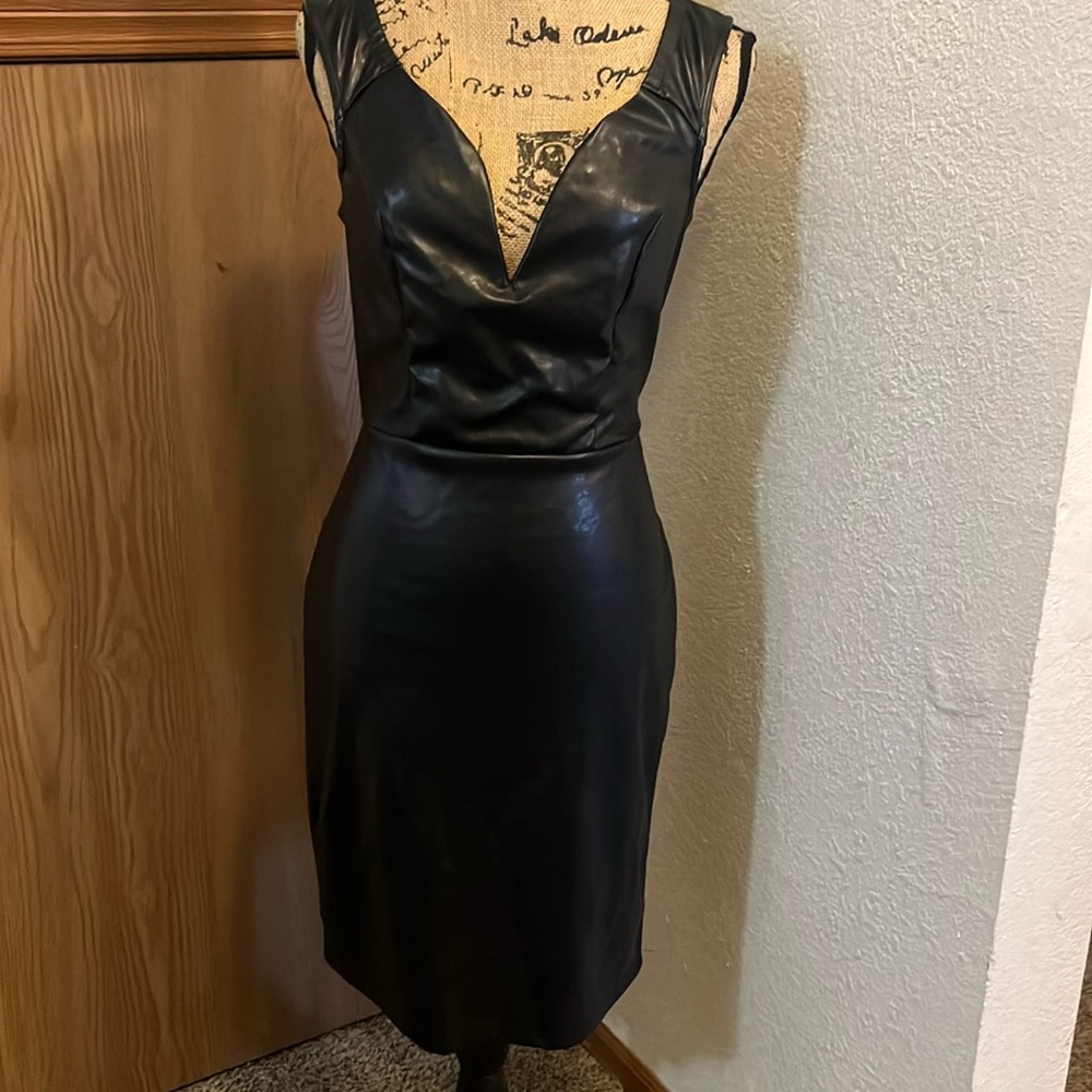 Fashion Nova "faux leather dress"